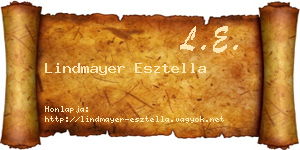 Lindmayer Esztella névjegykártya